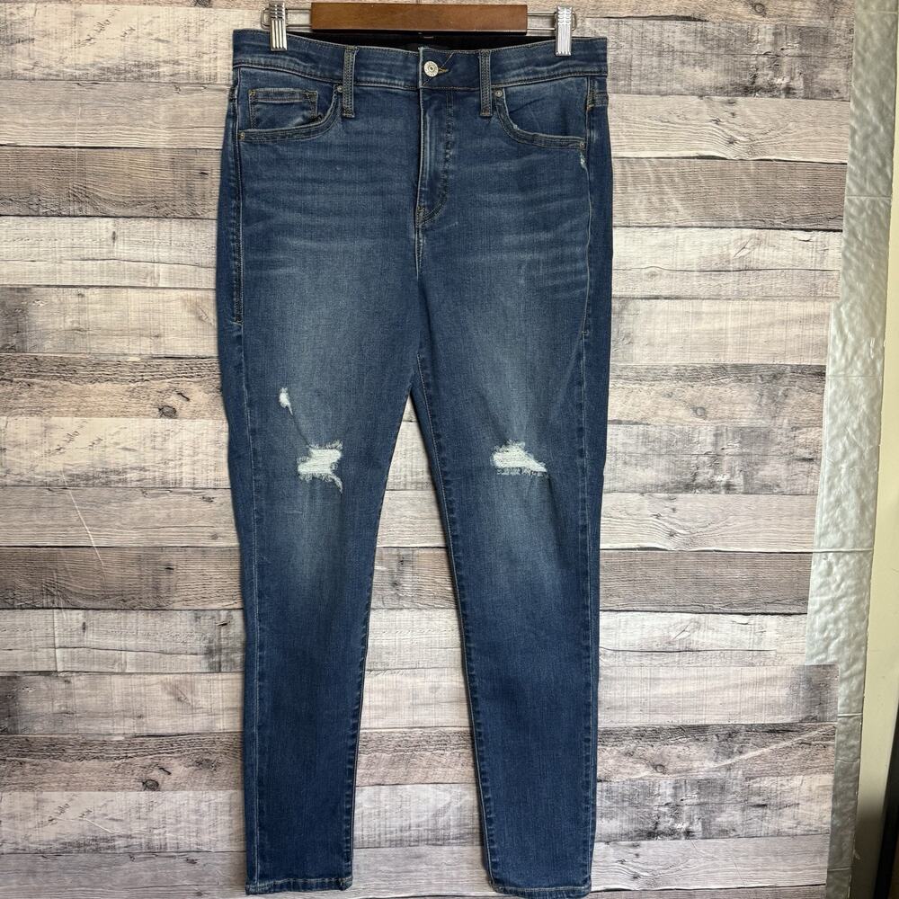 LulaRoe Jeans Women Sz 30 Blue Skinny Distressed Stretch